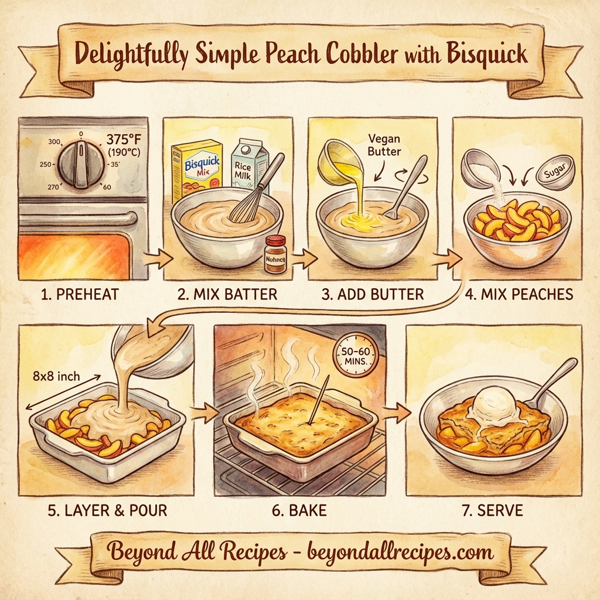 Delightfully Simple Peach Cobbler with Bisquick instructions
