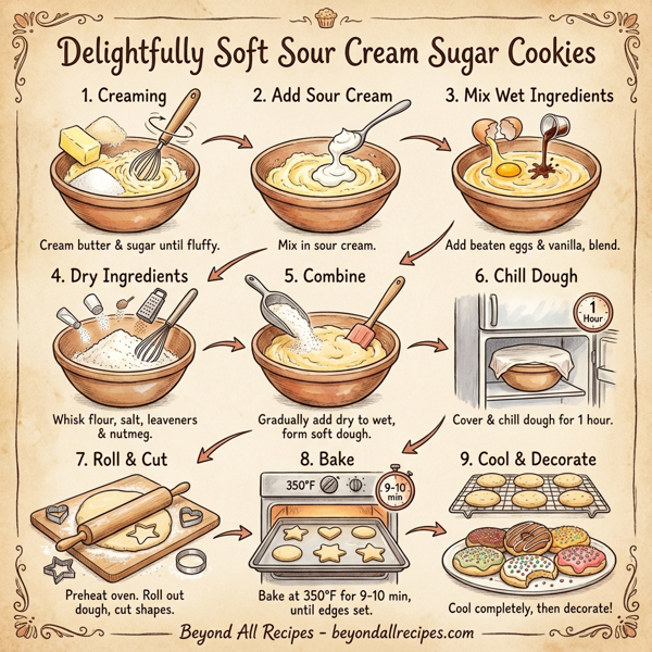 Delightfully Soft Sour Cream Sugar Cookies instructions