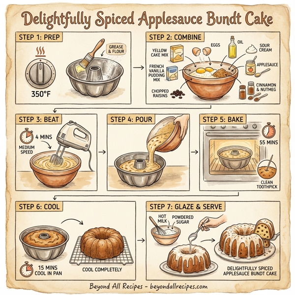 Delightfully Spiced Applesauce Bundt Cake instructions