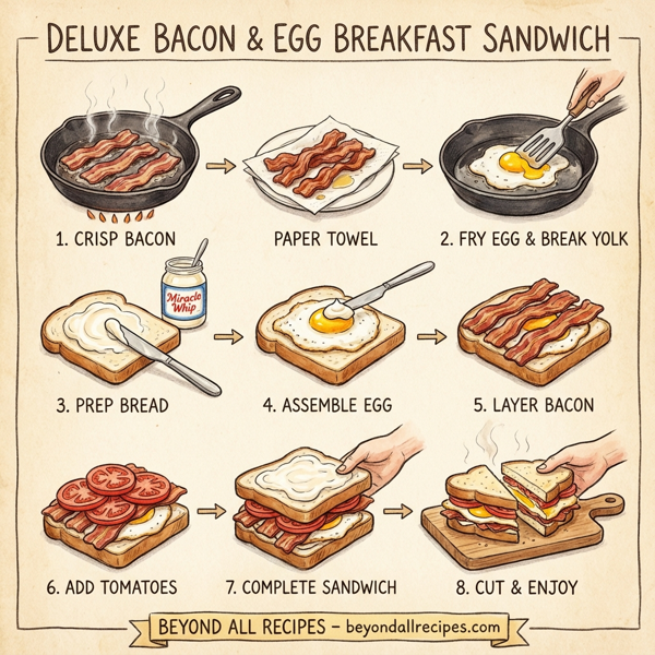 Deluxe Bacon and Egg Breakfast Sandwich instructions