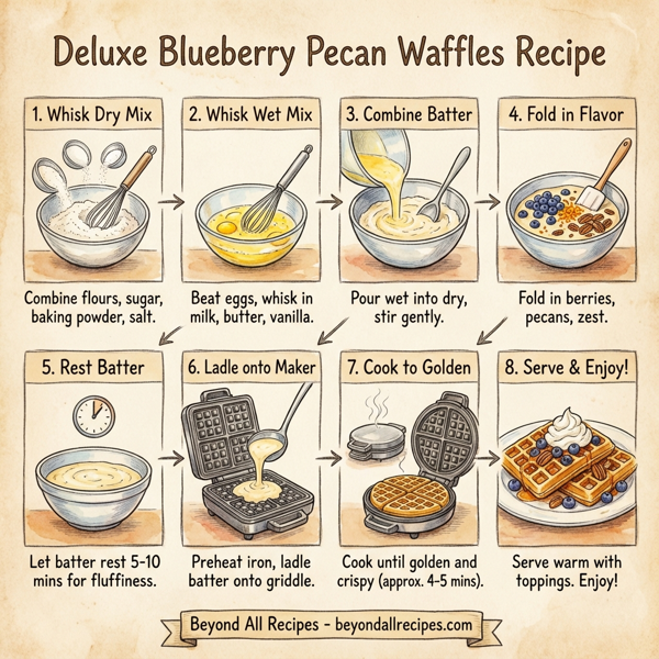 Deluxe Blueberry Pecan Waffles instructions