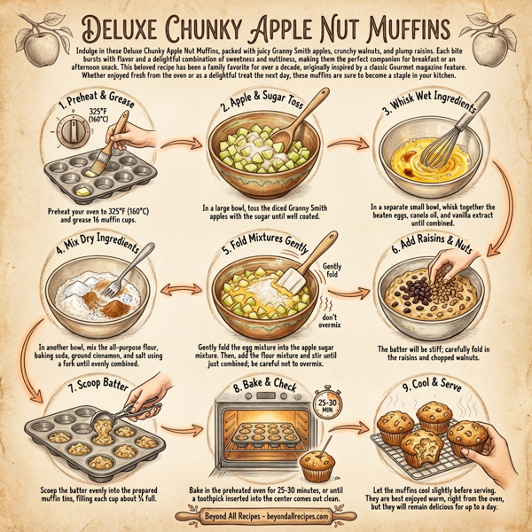 Deluxe Chunky Apple Nut Muffins instructions