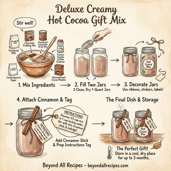Deluxe Creamy Hot Cocoa Gift Mix instructions