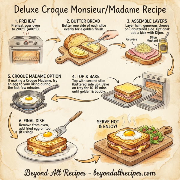 Deluxe Croque Monsieur/Madame instructions