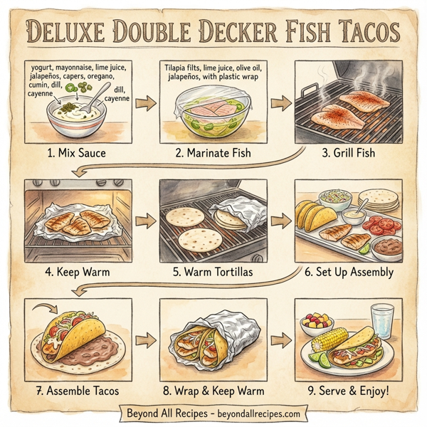 Deluxe Double Decker Fish Tacos instructions