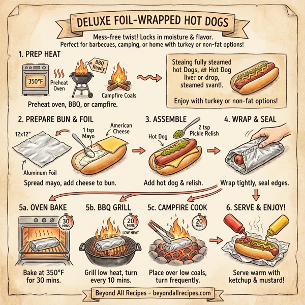 Deluxe Foil-Wrapped Hot Dogs instructions