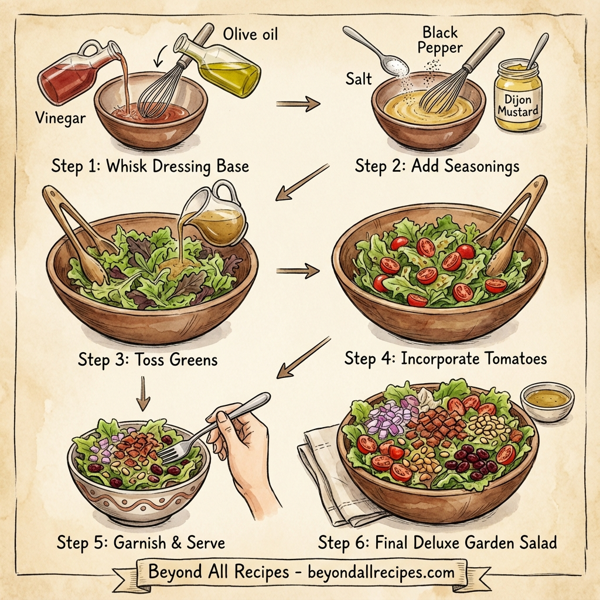 Deluxe Garden Salad with Crispy Bacon, Toasted Pine Nuts, and Sweet Cranberries instructions