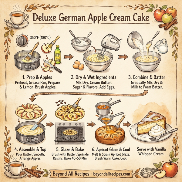 Deluxe German Apple Cream Cake instructions