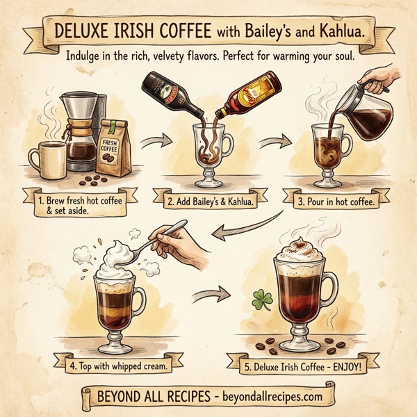 Deluxe Irish Coffee with Bailey's and Kahlua instructions