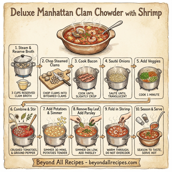 Deluxe Manhattan Clam Chowder with Shrimp instructions