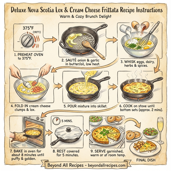 Deluxe Nova Scotia Lox & Cream Cheese Frittata instructions