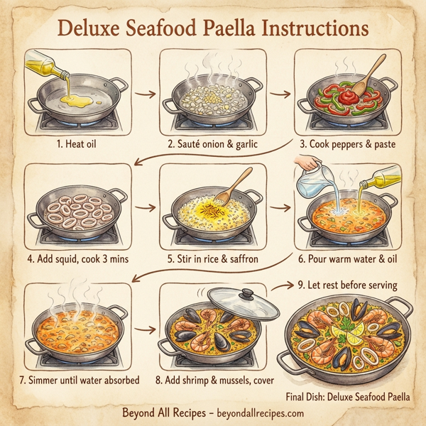 Deluxe Seafood Paella instructions