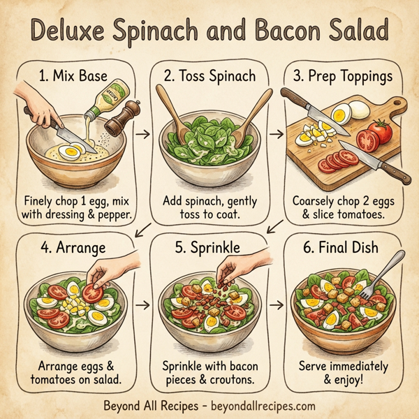 Deluxe Spinach and Bacon Salad instructions