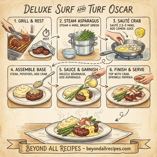 Deluxe Surf and Turf Oscar instructions