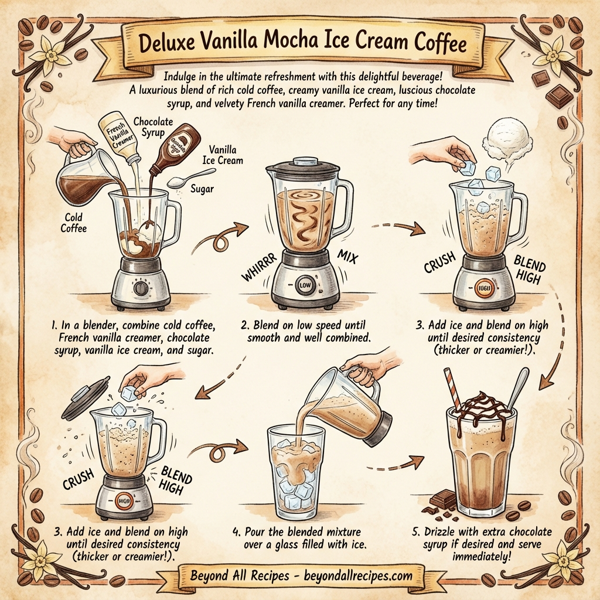 Deluxe Vanilla Mocha Ice Cream Coffee instructions