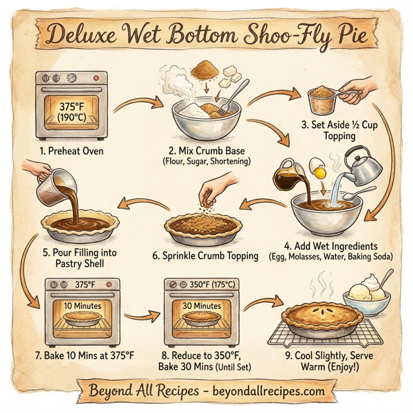 Deluxe Wet Bottom Shoo-Fly Pie instructions