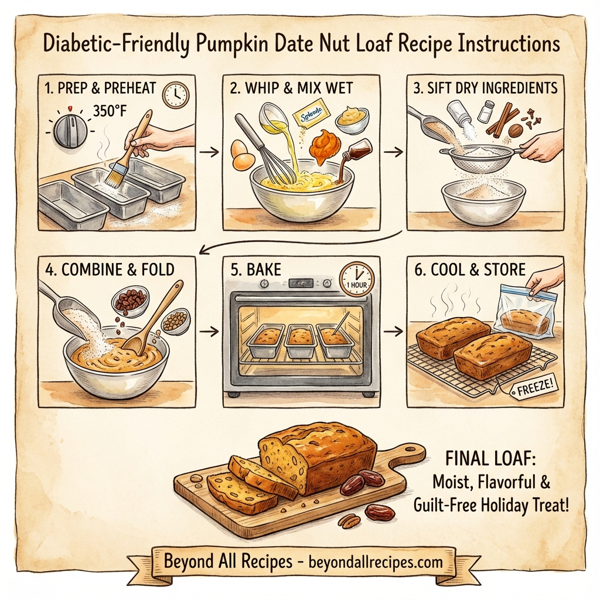 Diabetic-Friendly Pumpkin Date Nut Loaf instructions