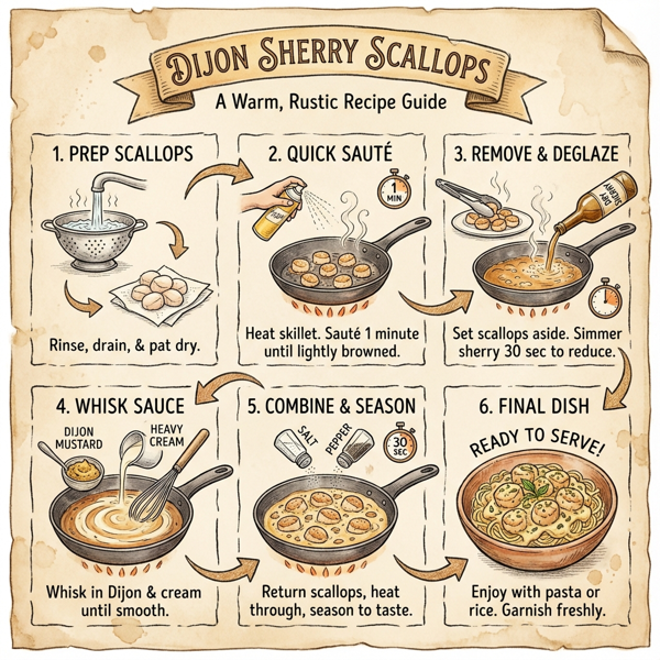Dijon Sherry Scallops instructions