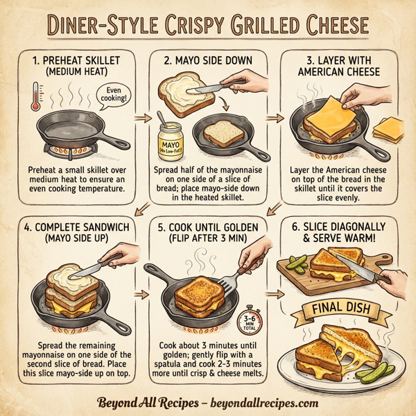 Diner-Style Crispy Grilled Cheese instructions