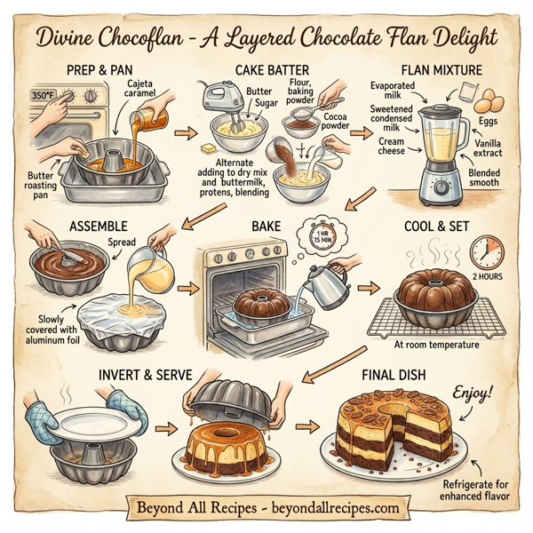 Divine Chocoflan - A Layered Chocolate Flan Delight instructions