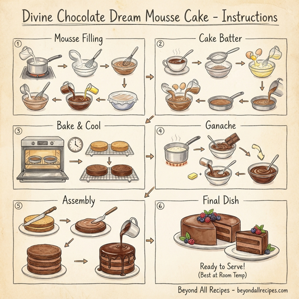 Divine Chocolate Dream Mousse Cake instructions