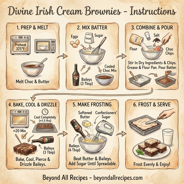Divine Irish Cream Brownies instructions