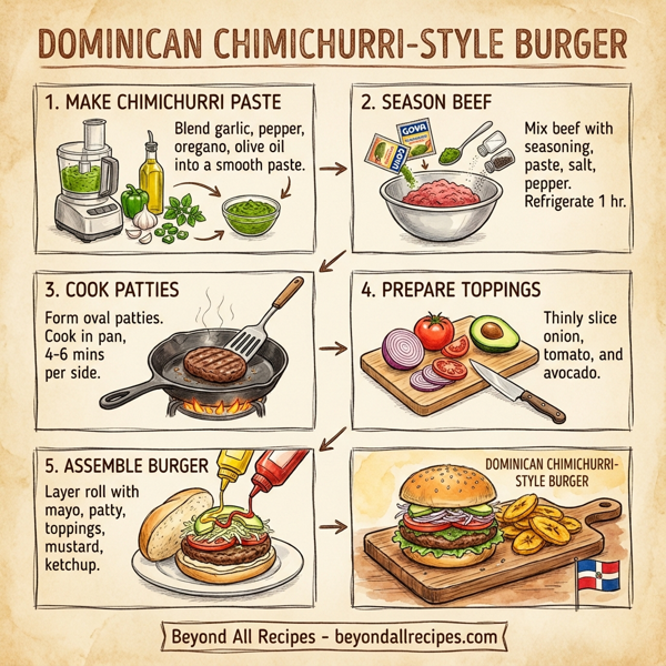 Dominican Chimichurri-Style Burger instructions