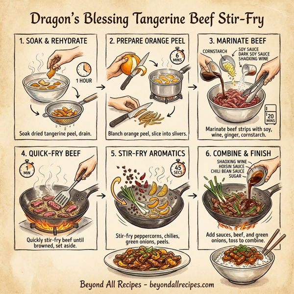 Dragon's Blessing Tangerine Beef Stir-Fry instructions
