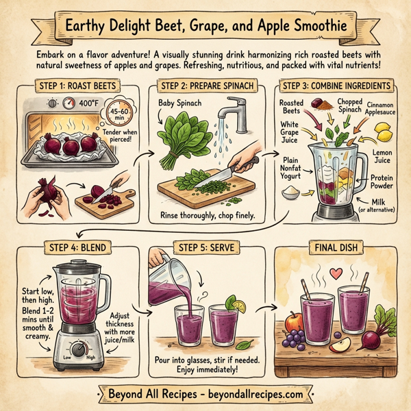 Earthy Delight Beet, Grape, and Apple Smoothie instructions