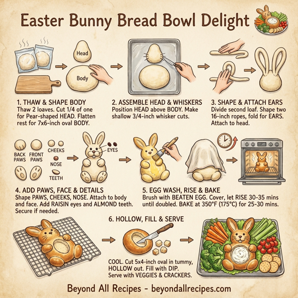 Easter Bunny Bread Bowl Delight instructions