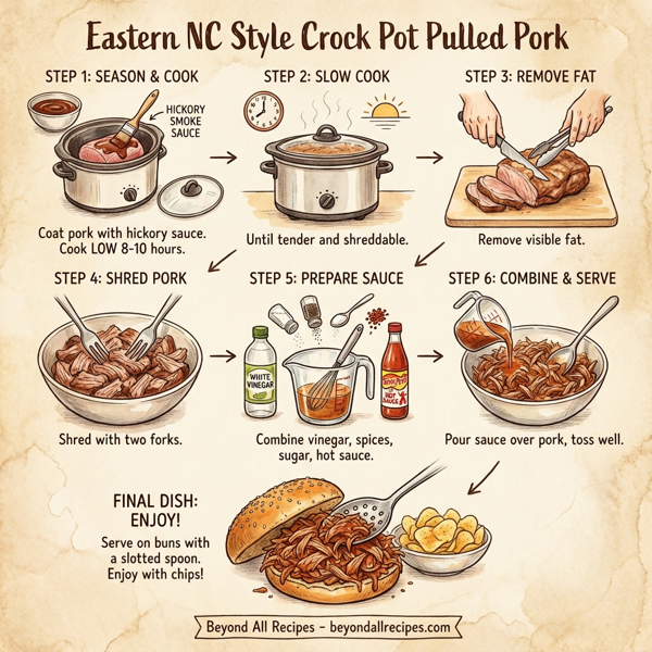 Eastern NC Style Crock Pot Pulled Pork instructions