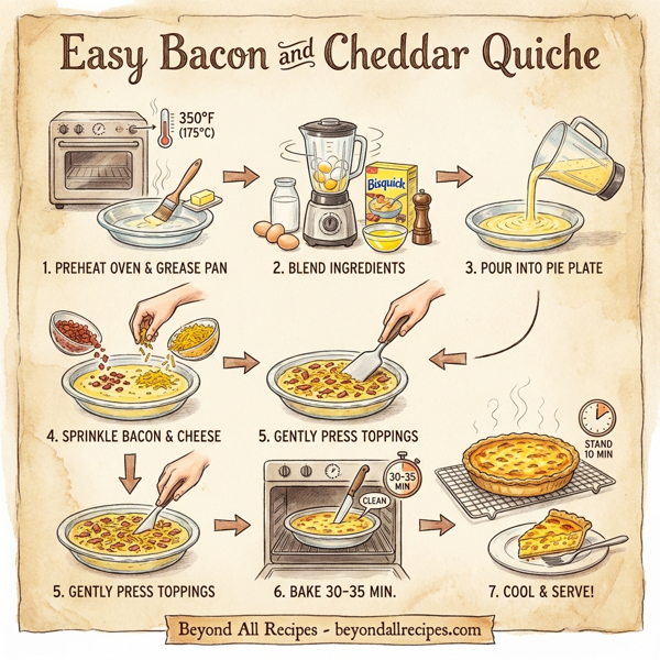 Easy Bacon and Cheddar Quiche instructions