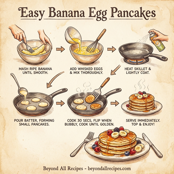 Easy Banana Egg Pancakes instructions