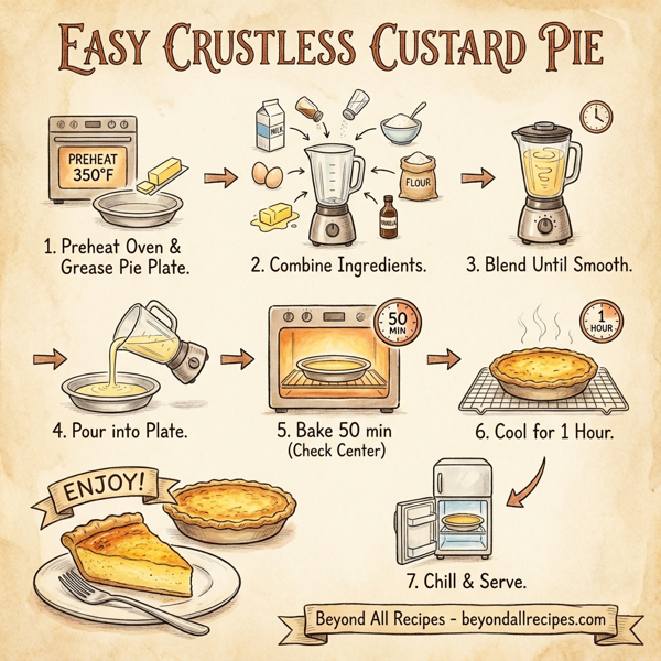 Easy Crustless Custard Pie instructions