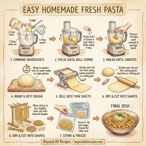 Easy Homemade Fresh Pasta instructions