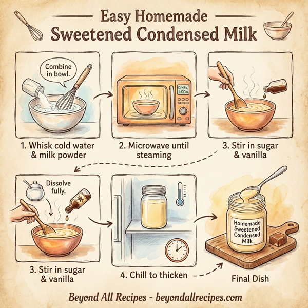 Easy Homemade Sweetened Condensed Milk instructions