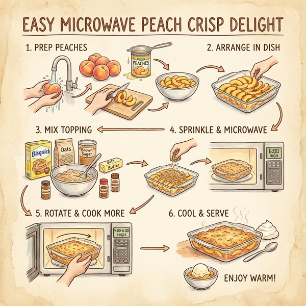 Easy Microwave Peach Crisp Delight instructions