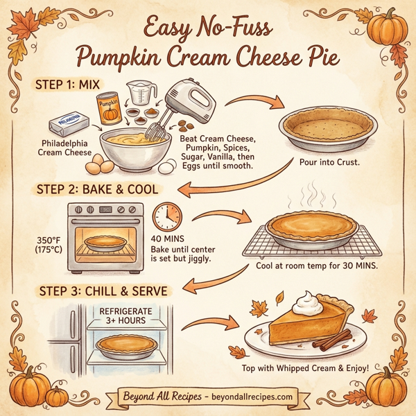 Easy No-Fuss Pumpkin Cream Cheese Pie instructions