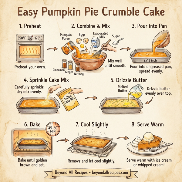 Easy Pumpkin Pie Crumble Cake instructions