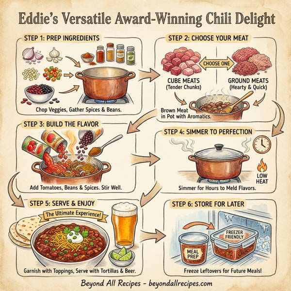 Eddie's Versatile Award-Winning Chili Delight instructions