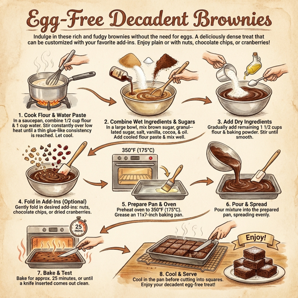 Egg-Free Decadent Brownies instructions