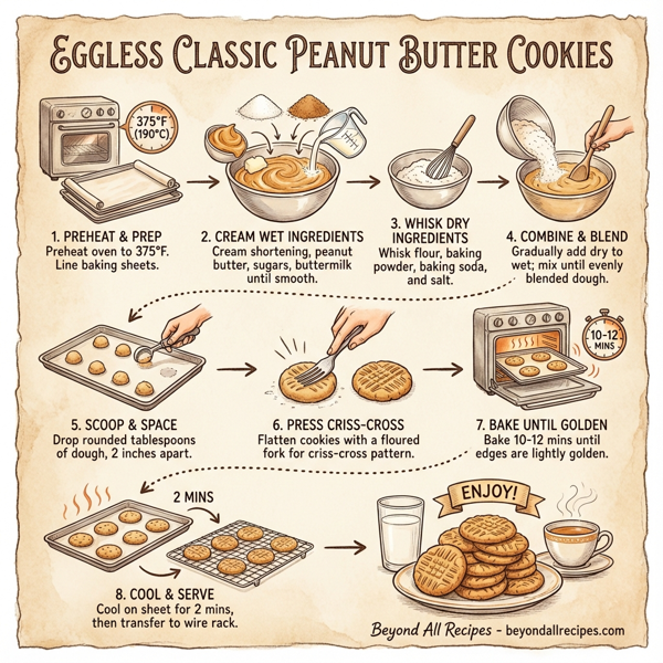Eggless Classic Peanut Butter Cookies instructions