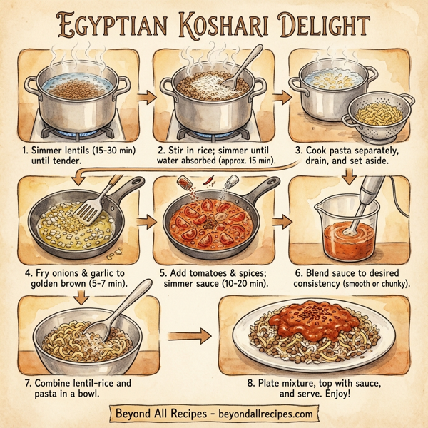 Egyptian Koshari Delight instructions