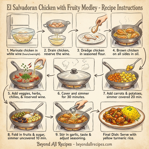 El Salvadoran Chicken with Fruity Medley instructions