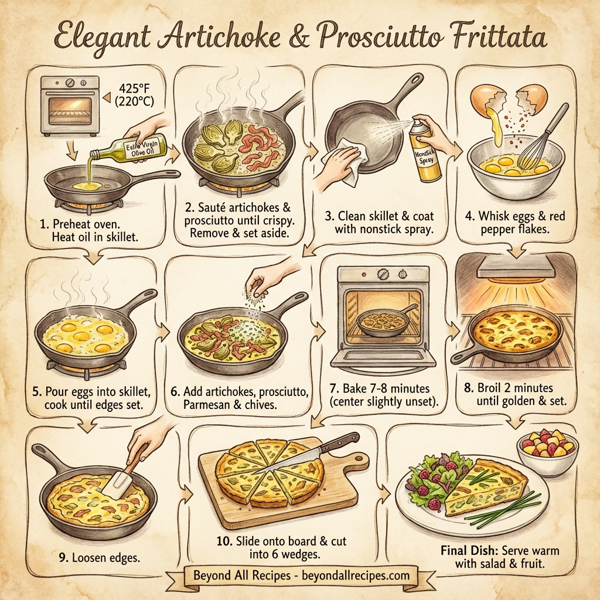 Elegant Artichoke & Prosciutto Frittata instructions