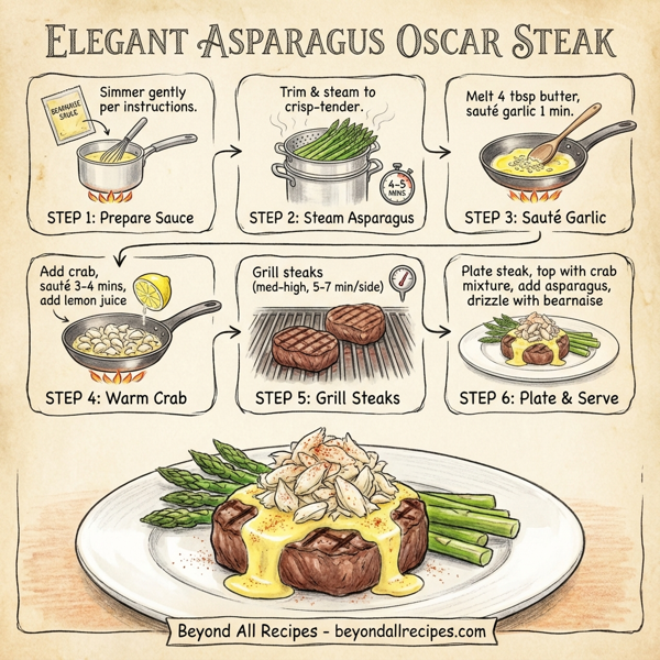 Elegant Asparagus Oscar Steak instructions