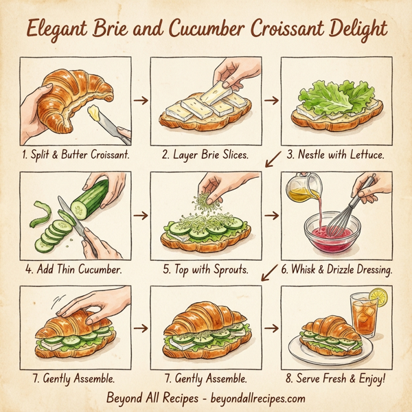 Elegant Brie and Cucumber Croissant Delight instructions