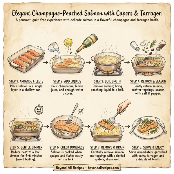 Elegant Champagne-Poached Salmon with Capers & Tarragon instructions