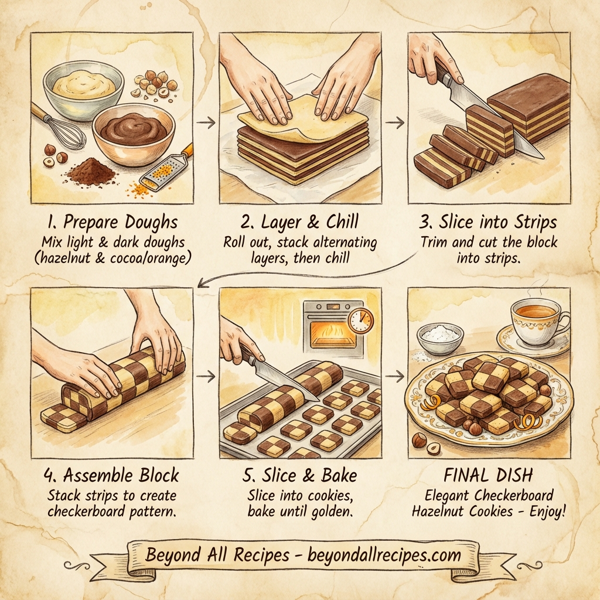 Elegant Checkerboard Hazelnut Cookies instructions