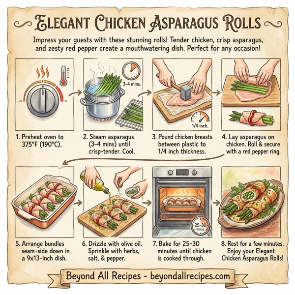 Elegant Chicken Asparagus Rolls instructions